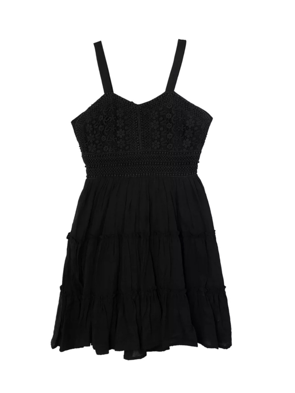 Rare Editions Girls Gauze Lace Bodice Cutout Back Dress Size 12